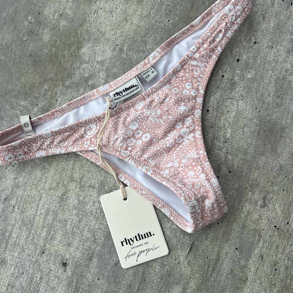 Rhythm Pink Floral Bikini Bottom